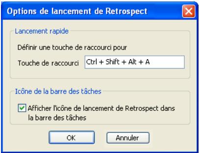 EMC RETROSPECT - Pour définir un raccourci vers l'assistant de sauvegarde : - 1