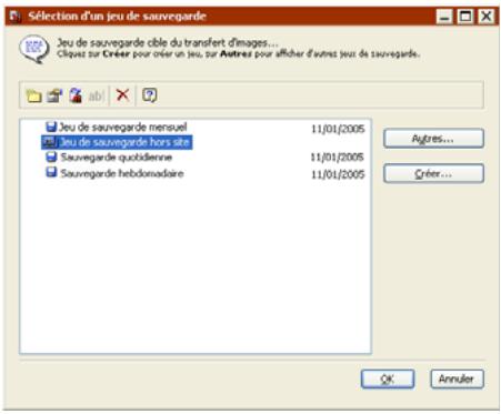 EMC RETROSPECT - Choix de la cible de transfert des images - 1
