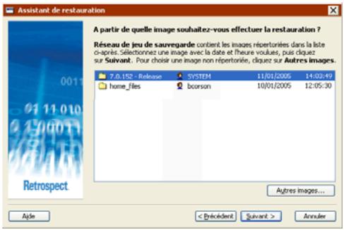EMC RETROSPECT - Sélection d'une image - 1