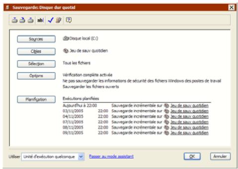 EMC RETROSPECT - Pour planifier un script : - 4