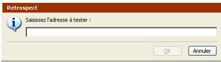 EMC RETROSPECT - Pour tester une adresse : - 1