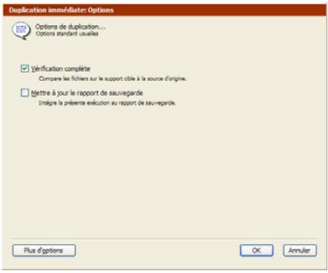 EMC RETROSPECT - Définition des options supplémentaires - 2