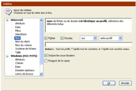EMC RETROSPECT - Utilisation des critères - 1