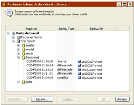 EMC RETROSPECT - Historique des sauvegardes de BASES de donnnees - 1