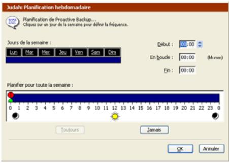 EMC RETROSPECT - Personnalisation de la planification - 1