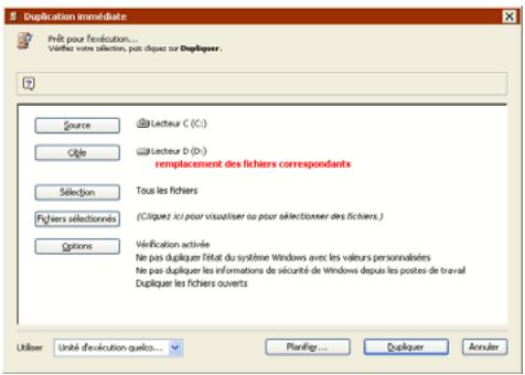 EMC RETROSPECT - Définition des options supplémentaires - 1