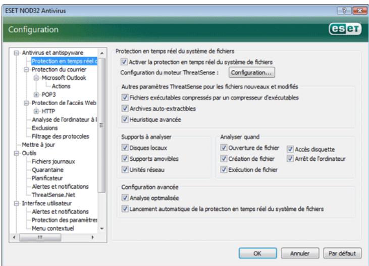 ESET NOD32 ANTIVIRUS 3.0 - La protection en temps réel est désactivée. - 1
