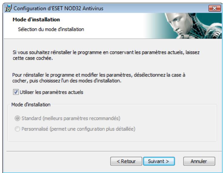 ESET NOD32 ANTIVIRUS 3.0 - Utilisation des paramètres d'origine - 1