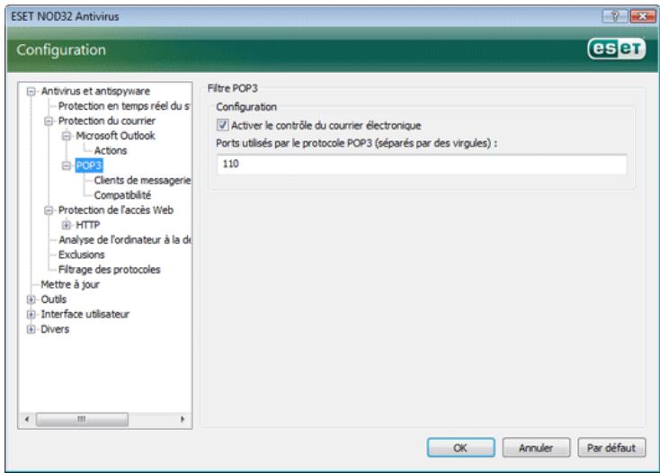 ESET NOD32 ANTIVIRUS 3.0 - Contrôle POP3 - 1