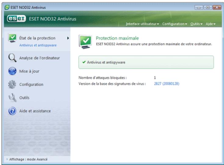ESET NOD32 ANTIVIRUS 3.0 - Contrôle du fonctionnement du système - 1