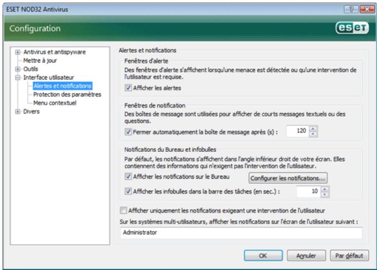 ESET NOD32 ANTIVIRUS 3.0 - Alertes et notifications - 1