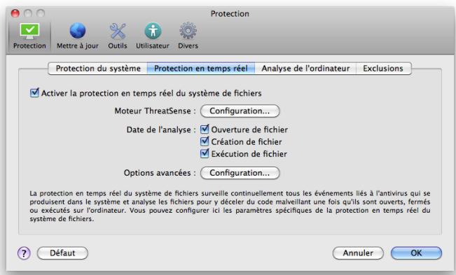 ESET NOD32 ANTIVIRUS 4 BUSINESS EDITION FOR MAC OS X - Que faire si la protection en temps réel ne fonctionne pas - 1