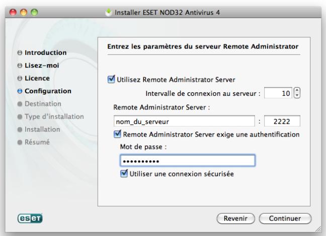 ESET NOD32 ANTIVIRUS 4 BUSINESS EDITION FOR MAC OS X - Création d'un ensemble d'installation à distance - 1