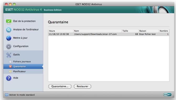 ESET NOD32 ANTIVIRUS 4 BUSINESS EDITION FOR MAC OS X - Quarantine - 1