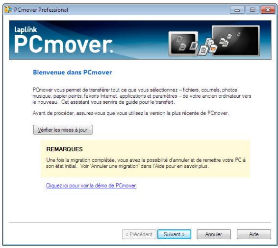 LAPLINK PCMOVER PROFESSIONAL - Bienvenue à pcmover - 1