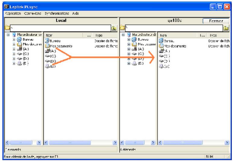 LAPLINK PCSYNC - Transférez les fichiers - 1