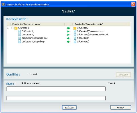 LAPLINK PCSYNC - Lancez la tâche de synchronisation - 2