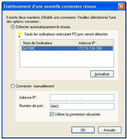 LAPLINK PCSYNC - Établissement d'une connexion réseau - 1