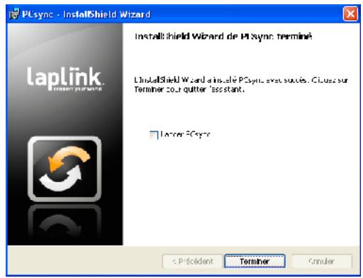LAPLINK PCSYNC - Installation de installshield terminée - 1