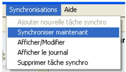 LAPLINK PCSYNC - Options de synchronisation - 1