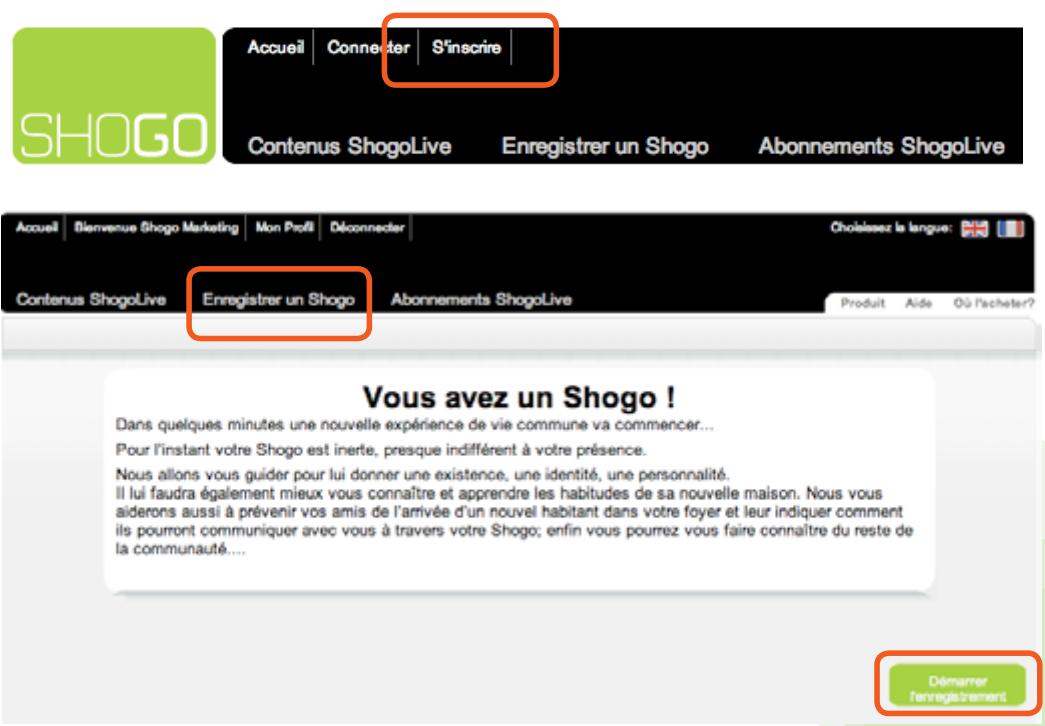 SHOGO SG 081A - Pour vous enregistrer comme utiliser dans www.myshogo.com : - 1