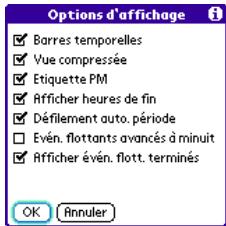 TREO 600 - Personnalisation des préférences générales de votre calendrier - 2
