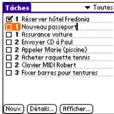 TREO 600 - Ajout d'une tâche - 1