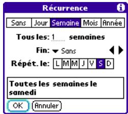 TREO 600 - Planification d'un événement récurrent - 1