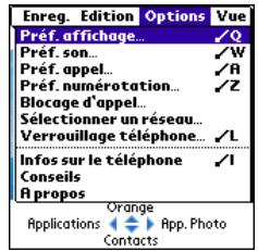 TREO 600 - Selection d' éléments de menu - 1