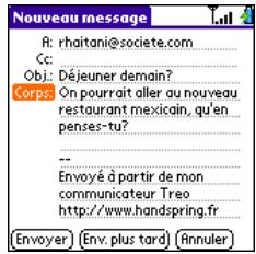 TREO 600 - Création et envoi de messages - 1
