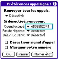 TREO 600 - Renvoi de tous les appels - 1