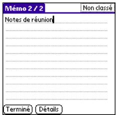 TREO 600 - Création d'un mémo - 1