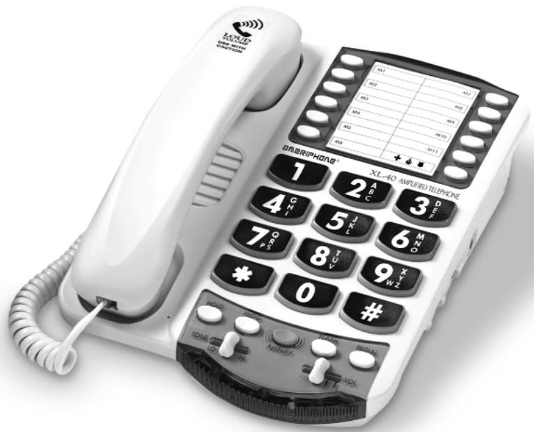 AMERIPHONE XL-40 - XL-40 AMPLIFIED TELEPHONE - 1
