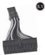 SILVERSTONE STRIDER ESSENTIAL ST60F-ES 80PLUS - Conectadores de la fuente de alimentación - 1