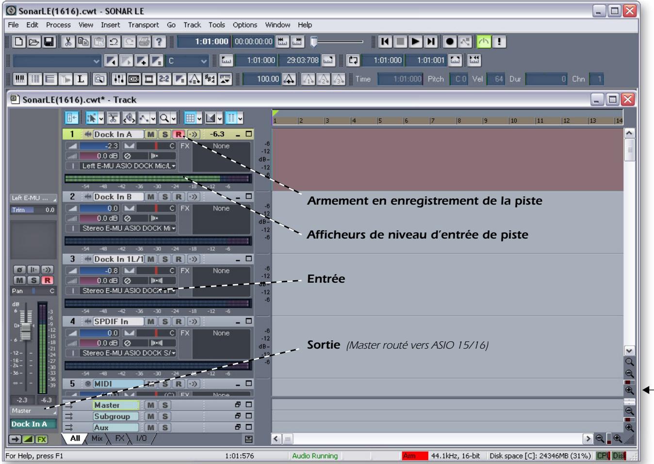 E-MU 1212M PCI - - Éléments de base de l'enregistrement multipiste - 1