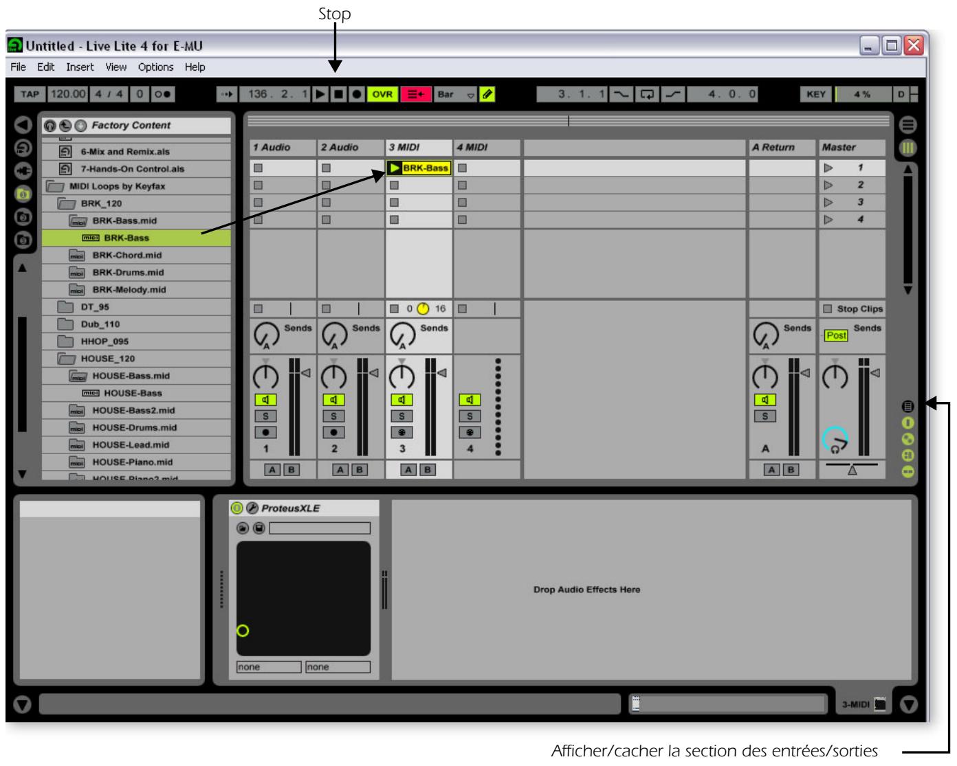 E-MU 1212M PCI - La fenetre d'éditeur du Proteus X LE s'affiche : - 3