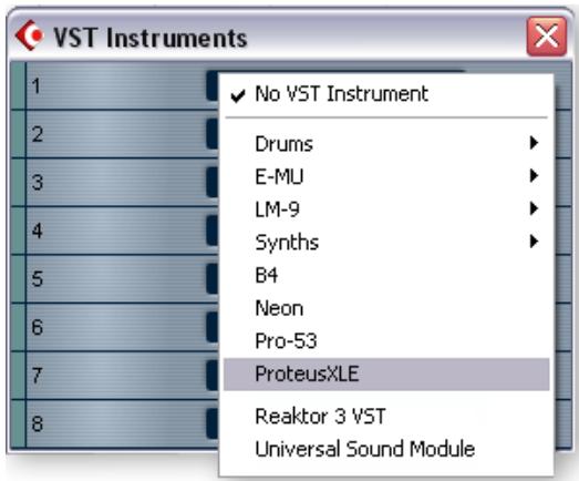 E-MU 1212M PCI - - Utilisation de Proteus X LE VSTi dans Cubase LE - 4