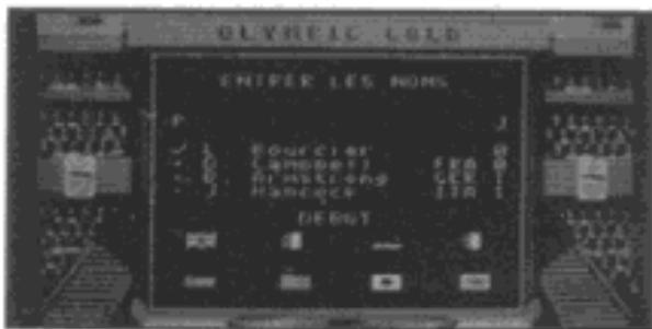 SEGA Olympic Gold - ENTRER les NOMS - 1