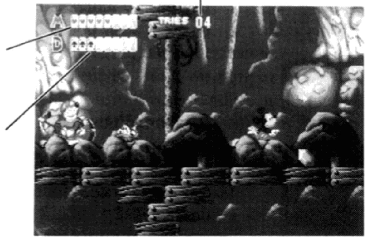 SEGA World of Illusion - Mickey & Donald - 3) Essais Restants - 1