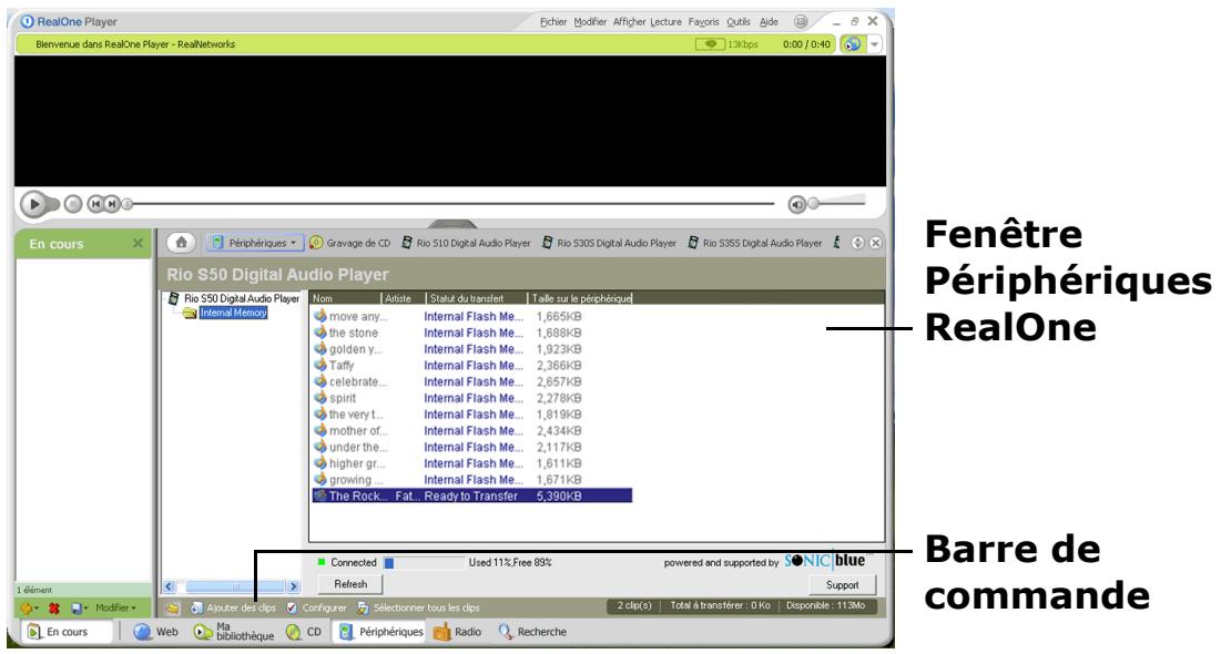 RIO S50 - Téléchargement de musique sur votre lecteur Rio - 1