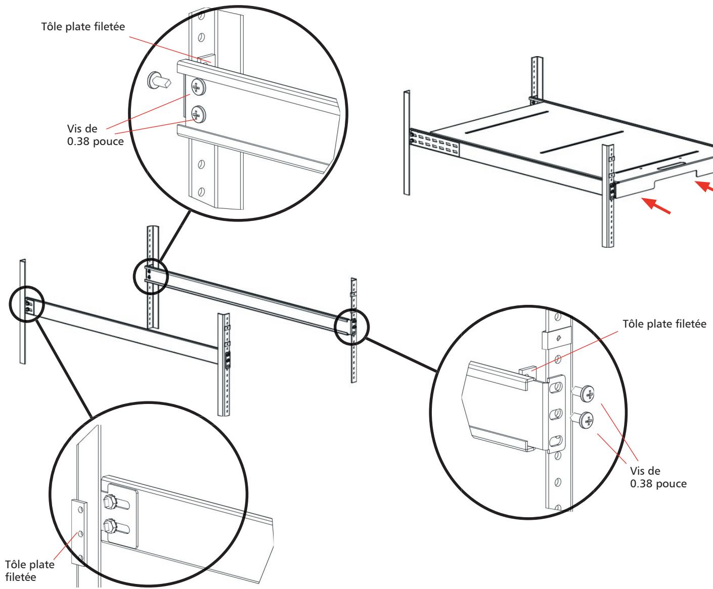 TANDBERG SUPERLOADER DLT-LTO SLIDERAIL - 3ème étape : installation du rail de glissement - 2