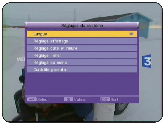 ALITEK 535071 - MENU «REGLAGES DU SYSTEME» - 1