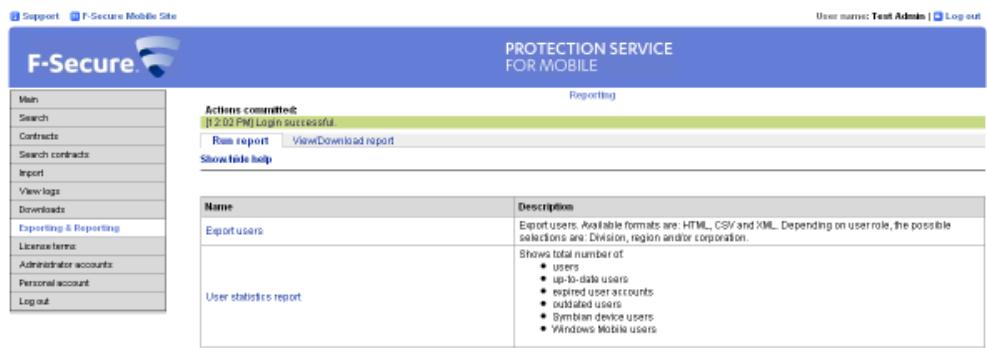 F-SECURE MOBILE SECURITY - Créer des rapports - 1