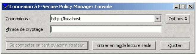 F-SECURE POLICY MANAGER 7.0 - Ouverture de session - 1