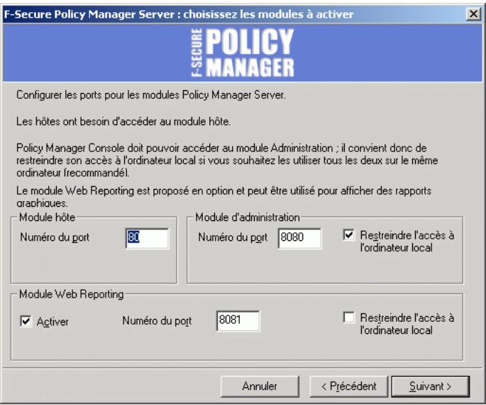 F-SECURE POLICY MANAGER 7.0 - Étape 7. - 1