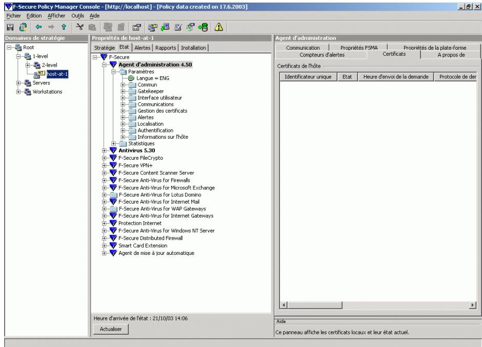 F-SECURE POLICY MANAGER 7.0 - Affichage de l'état - 5