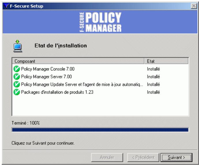 F-SECURE POLICY MANAGER 7.0 - Étape 12. - 1