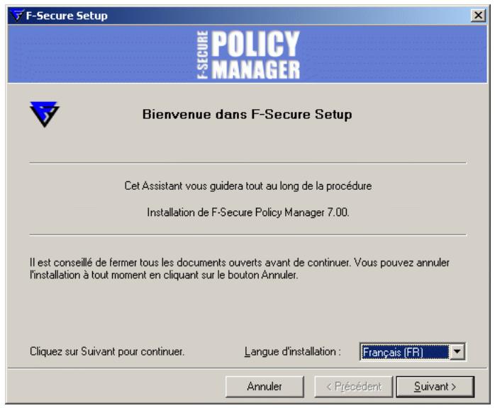 F-SECURE POLICY MANAGER 7.0 - Etape 2. - 1
