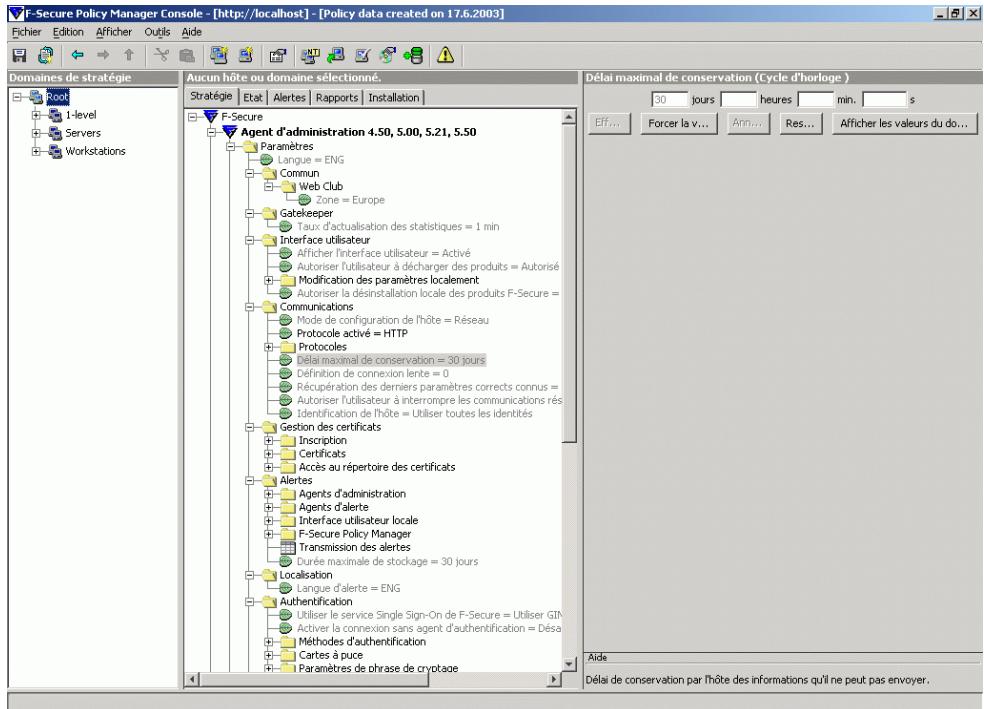 F-SECURE POLICY MANAGER 7.0 - L'interface utilisateur - 1