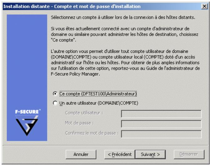 F-SECURE POLICY MANAGER 7.0 - Installation distante après sélection de l'hôte de destination - 2